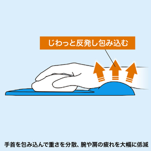 サンワサプライ 低反発リストレスト付きマウスパッド ブルー MPD-MU1NBL2-イメージ4