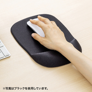 サンワサプライ 低反発リストレスト付きマウスパッド ブルー MPD-MU1NBL2-イメージ5
