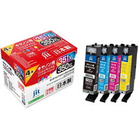 ジット キヤノン BCI-351XL+350XL／4MP 4色 リサイクルインク FCD848P-JIT-C3503514PXL