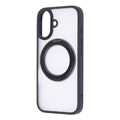 レイ・アウト iPhone 17用ハイブリッドケース シルキーマット マグネット充電対応 リング付き / ブラック RT-P52BS11/B
