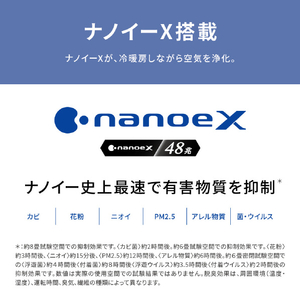 パナソニック 「標準工事費サービス」 6畳向け 自動お掃除付き 冷暖房インバーターエアコン Eolia(エオリア) LXシリーズ CSLX　シリーズ CS-LX224D-W-S-イメージ9