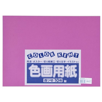 大王製紙 再生色画用紙 4ツ切 10枚 むらさき FC243YN