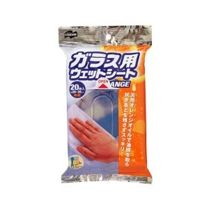 山崎産業 ガラス用ウェットシートオレンジ ｶﾞﾗｽﾖｳｳｴﾂﾄｼ-ﾄｵﾚﾝｼﾞ-イメージ1