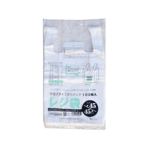 紺屋商事 レジ袋透明東45西45号 100枚 FCE147U-00722445-イメージ1