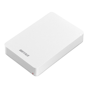 BUFFALO USB3．1(Gen．1)対応 耐衝撃ポータブルハードディスク(4TB) ホワイト HD-PGF4.0U3-GWHA-イメージ1