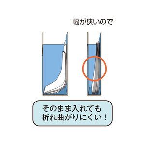 プラス デジャヴカラーズ ボックスファイル スリム A4ヨコ スカイブルー F943281-87-611-イメージ4