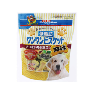 ドギーマン おなかにやさしい低脂肪ワンワンビスケット Big さつまいも&野菜入 450g FC79412-イメージ1