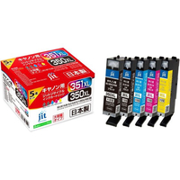 ジット キヤノン BCI-351XL+350XL／5MP 5色 リサイクルインク FCD849P-JIT-C3503515PXL