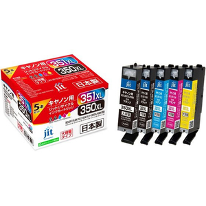 ジット キヤノン BCI-351XL+350XL／5MP 5色 リサイクルインク FCD849P-JIT-C3503515PXL-イメージ1