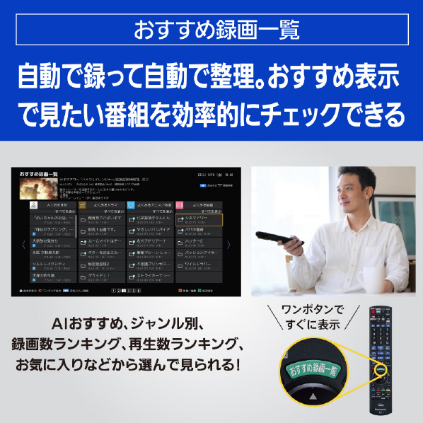 パナソニック 6TB HDD内蔵ブルーレイレコーダー DIGA DMR-4X602 6TB DR