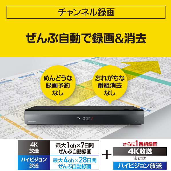 パナソニック 6TB HDD内蔵ブルーレイレコーダー DIGA DMR-4X602 6TB DR