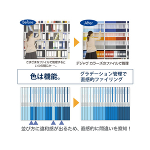 プラス デジャヴカラーズ ボックスファイル スリム A4ヨコ ネーブルオレンジ F830256-87-614FL-022BF-イメージ3