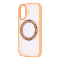 レイ・アウト iPhone 17用ハイブリッドケース シルキーマット マグネット充電対応 リング付き / オレンジ RT-P52BS11/OR