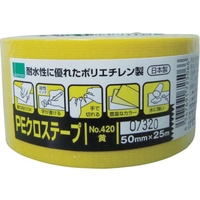 オカモト NO420 PEクロステープ包装用 黄 50ミリ FC757GB-4694309