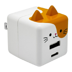 ラスタバナナ PD20W対応 Type-C1ポート/USB1ポート AC充電器 モバにゃー レオ RACCA20W03LEO-イメージ1