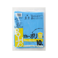 システムポリマー ゴミ袋 70L 青 10枚 1袋 F840676-E-72