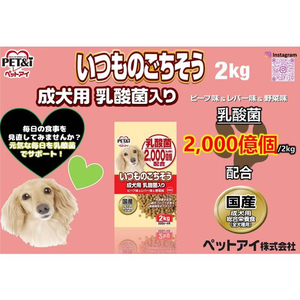ペットアイ いつものごちそう 成犬用 乳酸菌 2kg FCU8801-イメージ3