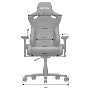 Andaseat ゲーミングチェア Kaiser Frontier XL ブラック KAISER FRONTIER XL/BK-イメージ8