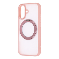 レイ・アウト iPhone 17用ハイブリッドケース シルキーマット マグネット充電対応 リング付き / ピンク RT-P52BS11/P