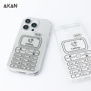 AKAN iPhone 16 Pro用ソフトクリアケース レトロコール AK27030I16PR-イメージ5