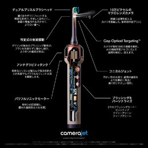 ダイソン Dyson CameraJet(ダイソン カメラジェット)フロッサー付き電動歯ブラシ セラミックウルトラブルー OC01UBL-イメージ4