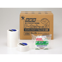 寺岡 包装用P-カットテープβ 50mm×25m 透明 30巻 1箱(30巻) F736321-4102