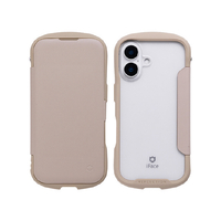 Ｈａｍｅｅ iPhone 16用ダイアリークリアケース I FACE REFLECTION ベージュ 41-980309
