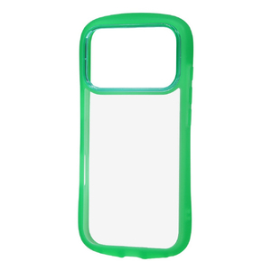 レイ・アウト iPhone 18 Pro用 / 17 Pro用 / ハイブリッド タフケース Puffull / クリアグリーン RT-P58CMD1/CG-イメージ1