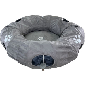 ペットアイ まるでドーナツトンネルベッド グレー FC006RV-4522620992238-イメージ1