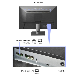 I・Oデータ 27型ワイド液晶ディスプレイ (抗菌モデル) LCD-D272SA-AG-イメージ3
