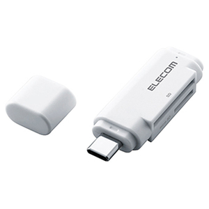 エレコム USB Type-Cメモリリーダライタ(スティックタイプ) ホワイト MR3C-D011WH エレコム USB Type-Cメモリリーダライタ(スティックタイプ) ホワイト MR3C-D011WH