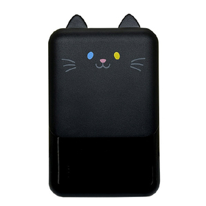ラスタバナナ おでかけモバイルバッテリー モバにゃー 5,000mAh TYPE-C1ポート/USB2ポート(30cm) ごま RLI050C2A01GOM-イメージ1