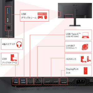 LGエレクトロニクス 34型 LG UltraWide Monitor /3440×1440(3800R曲面型)/100Hz/IPS/sRGB 99%/HDR/ アンチグレア/KVMスイッチ/スイベル/高さ調整/7W+7W スピーカー 34U650A-B 34U650A-B-イメージ5