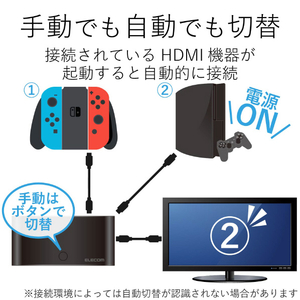 エレコム HDMI切替器 3ポート(入力/3・出力/1) ブラック DH-SW31BK-イメージ5