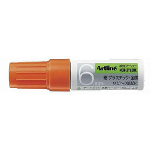 シヤチハタ アートライン 油性マーカー角 6mm 橙色 F863891-K-50ﾀﾞｲﾀﾞｲｲﾛ-イメージ1