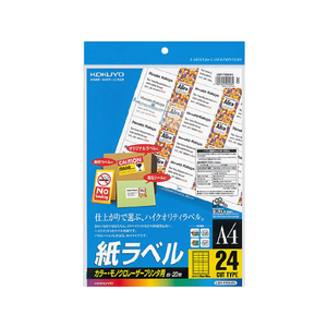 コクヨ LBP用ラベル紙ラベル A4 24面 20枚入 F868043-LBP-F694N-イメージ1