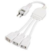 ヤザワ ACアダプター用3分配延長コード 0．2m ホワイト Y02V3002WH