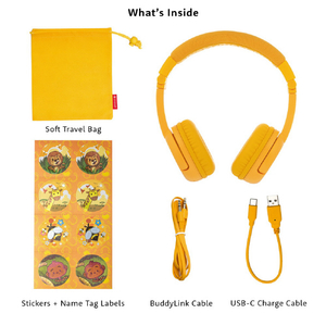 Onanoff キッズ用ヘッドホン BuddyPhones Play+ サンイエロー BT-BP-PLAYP-YELLOW-イメージ6