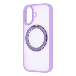 レイ・アウト iPhone 17用ハイブリッドケース シルキーマット マグネット充電対応 リング付き / パープル RT-P52BS11/V-イメージ1