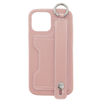 GAACAL iPhone 14 Pro用落下防止ベルト&カードポケット付きPUレザーケース ピンク P00282PQP
