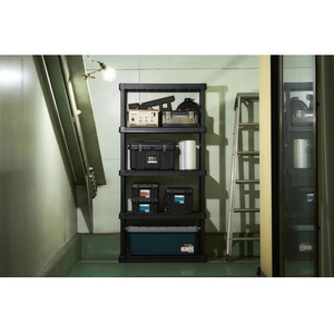 アイリスオーヤマ プラスチックラック 5段 ブラック FC852TA-PLR-9145-イメージ3