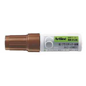 シヤチハタ アートライン 油性マーカー角 6mm 茶色 F863892-K-50ﾁｬｲﾛ-イメージ1
