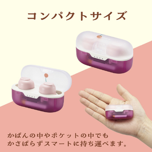 エレコム 完全ワイヤレスBluetoothヘッドホン イチゴ LBT-TWS16CSPN-イメージ6