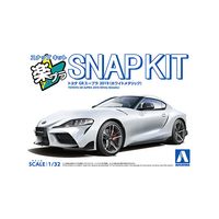アオシマ 1/32 トヨタ GR スープラ 2019(ホワイトメタリック) 楽プラ スナップキット No．13-WT Aﾗｸﾌﾟﾗ13WTGRｽ-ﾌﾟﾗﾎﾜｲﾄM