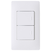 パナソニック アドバンスシリーズ埋込ダブルスイッチB(片切)(プレート付) マットホワイト/P WTAP50012WP