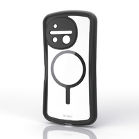 エレコム AQUOS R11用 Grippy ハイブリッドケース フレームカラー 極限 MAGKEEP ブラック PM-S262GRFMKBK
