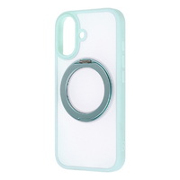 レイ・アウト iPhone 17用ハイブリッドケース シルキーマット マグネット充電対応 リング付き / ブルー RT-P52BS11/A