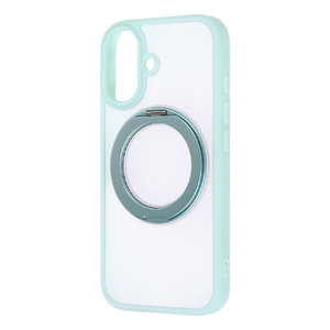 レイ・アウト iPhone 17用ハイブリッドケース シルキーマット マグネット充電対応 リング付き / ブルー RT-P52BS11/A-イメージ1