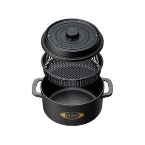 スケーター ココット風電子レンジ用鍋 RIZAP 1.6L 黒 FC564YM-MWCP2-イメージ1