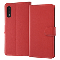 レイアウト Xperia Ace II用耐衝撃 手帳型ケース シンプル マグネット スリープ機能対応 レッド RT-RXPAM2ELC3/R